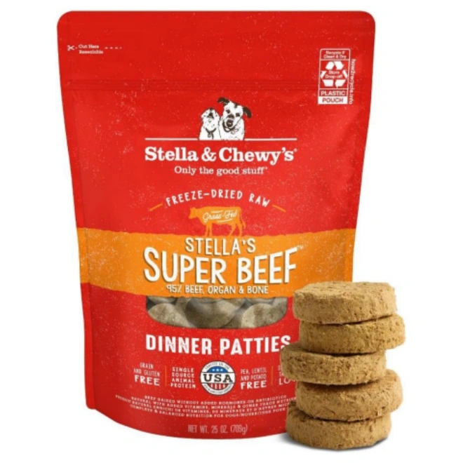 Stella & Chewy’s Freeze-Dried Beef Dog Food – High Protein Grain-Free Patties