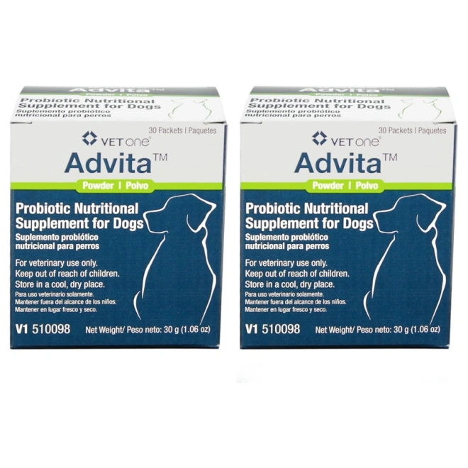 VetOne Advita Probiotic for Dogs | 60ct 2-Pack Supplement
