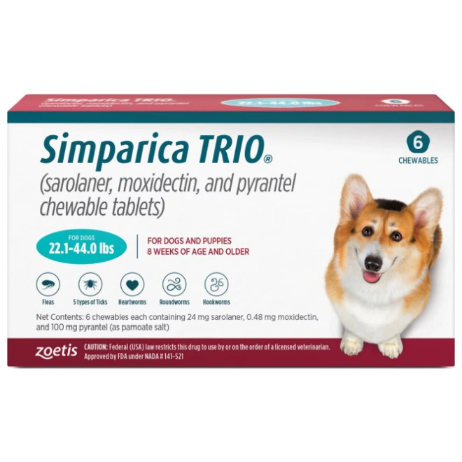 simparica trio chewable tablet for dogs