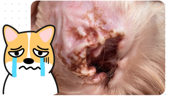 what does yeast in dogs ears look like