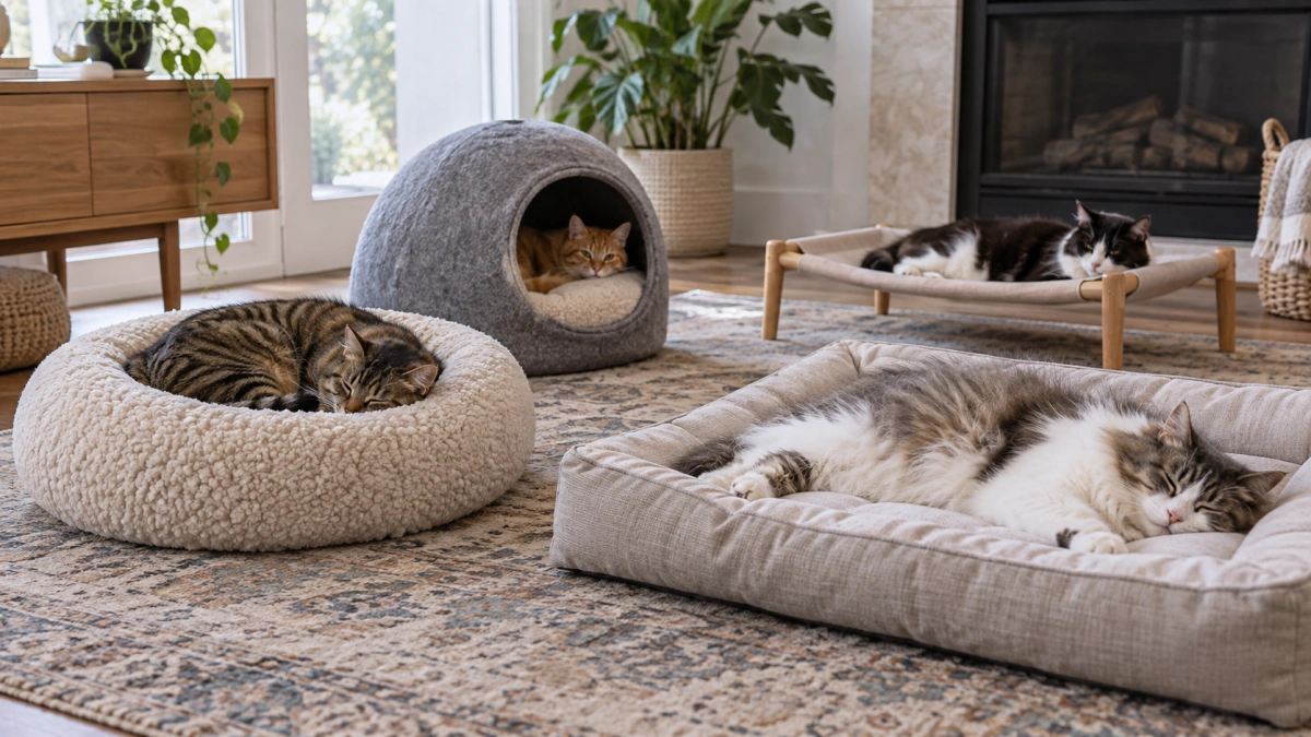 Different cat bed styles for choosing the best bed for a cat