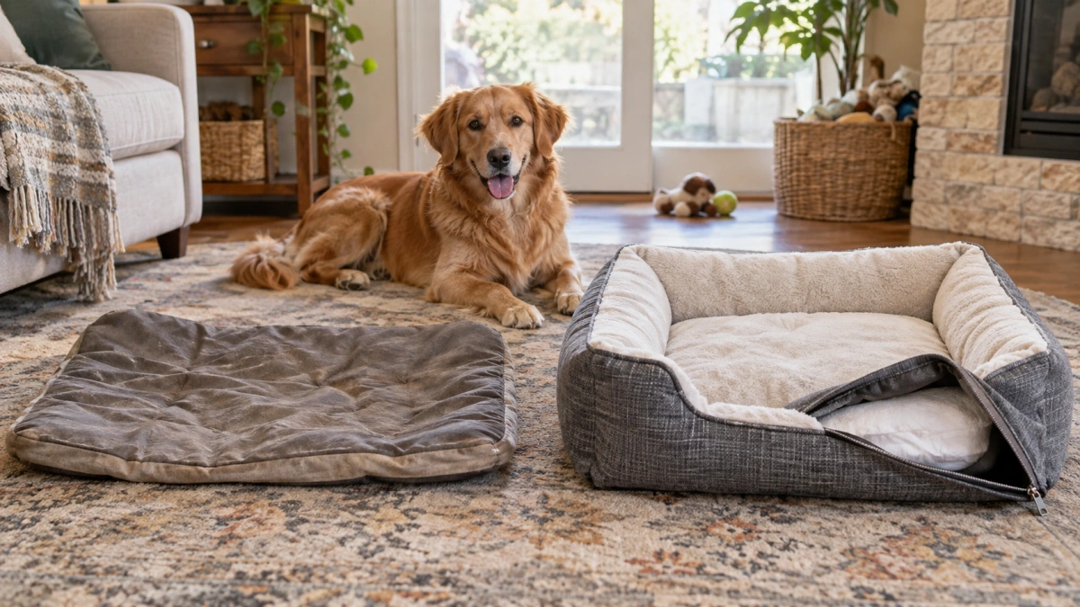 Cheap dog bed compared with a better-value budget dog bed