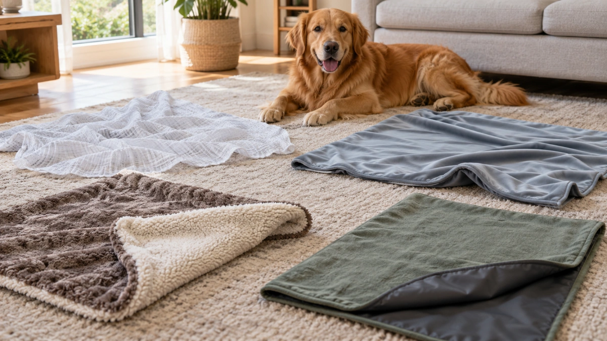 Different cooling dog blanket styles for warm weather use