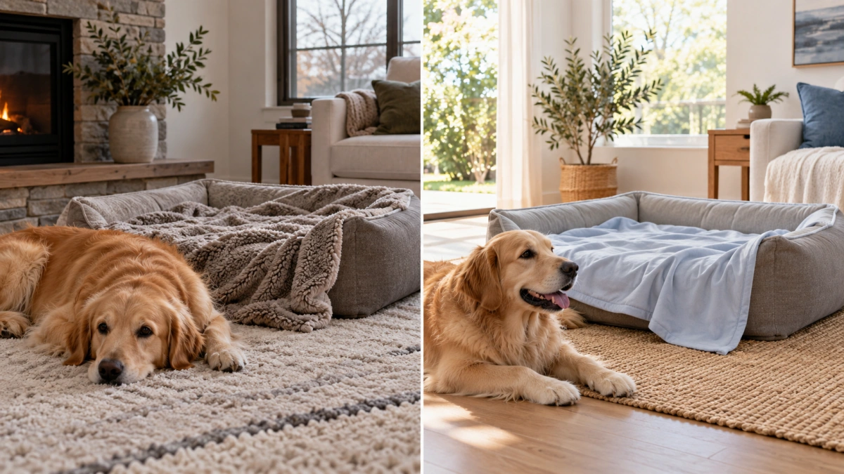 Warm winter and lightweight summer dog blankets compared