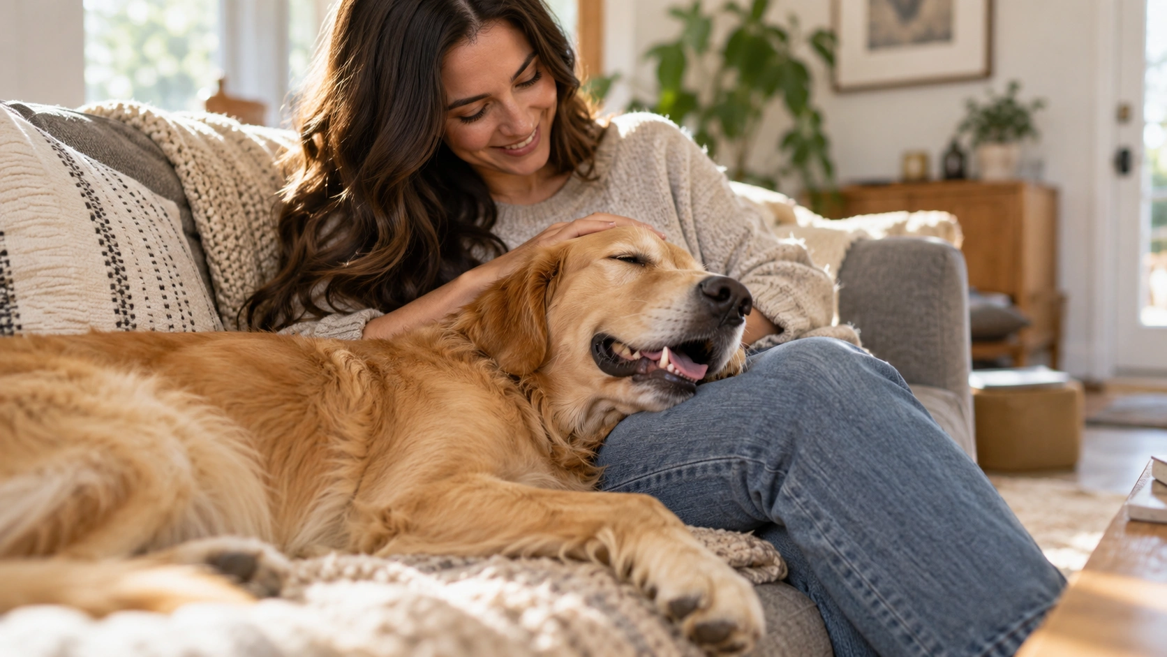 Happy dog enjoying professional daytime care