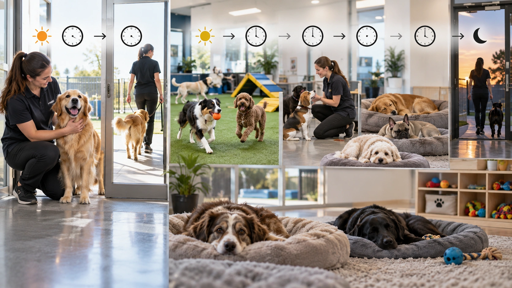 Comparing half day and full day dog daycare options