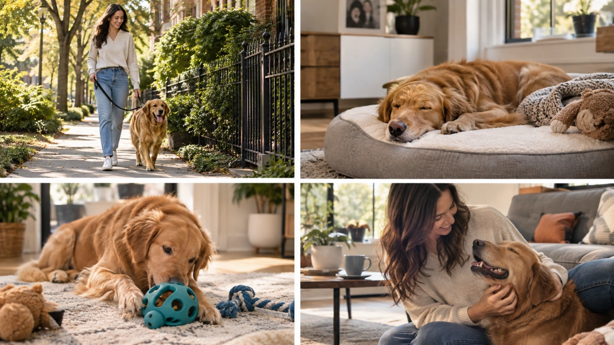 Creating a calm routine to help an anxious dog feel secure