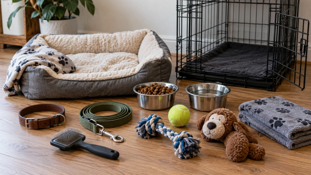 Essential supplies needed before bringing a dog home