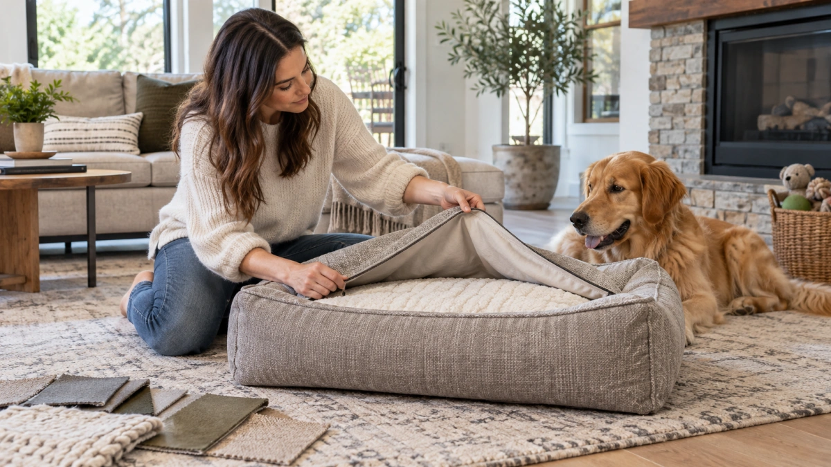 Luxury dog bed buying guide with materials and design features