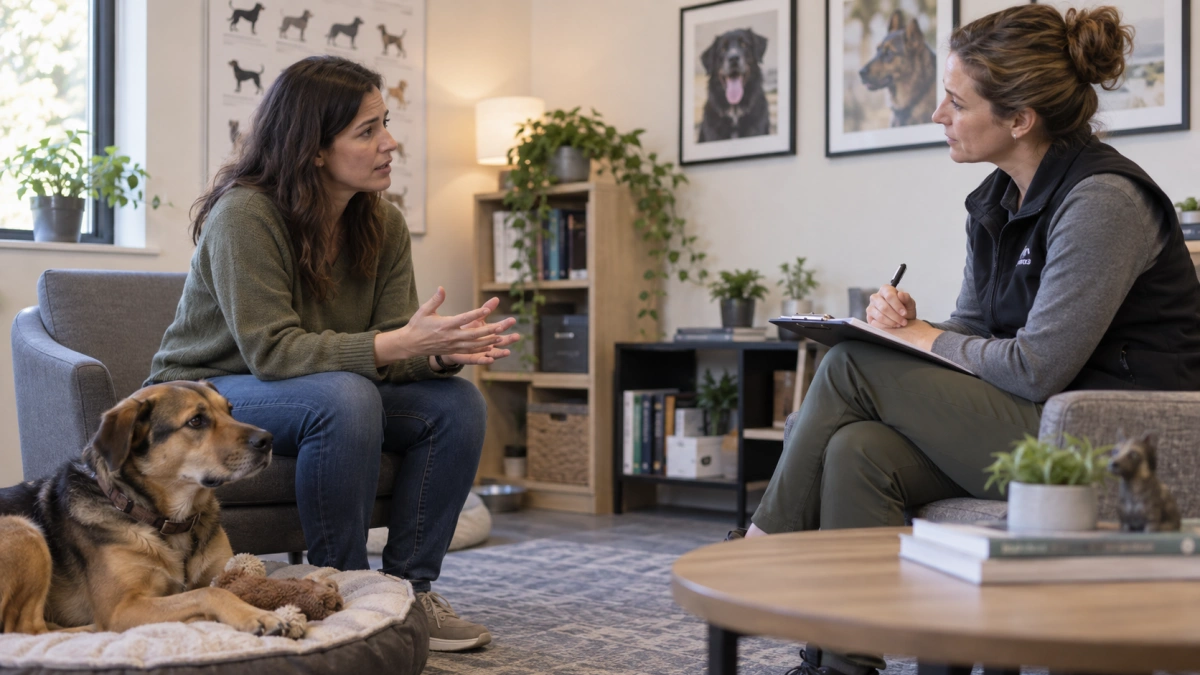 Dog owner seeking professional help for serious resource guarding behavior