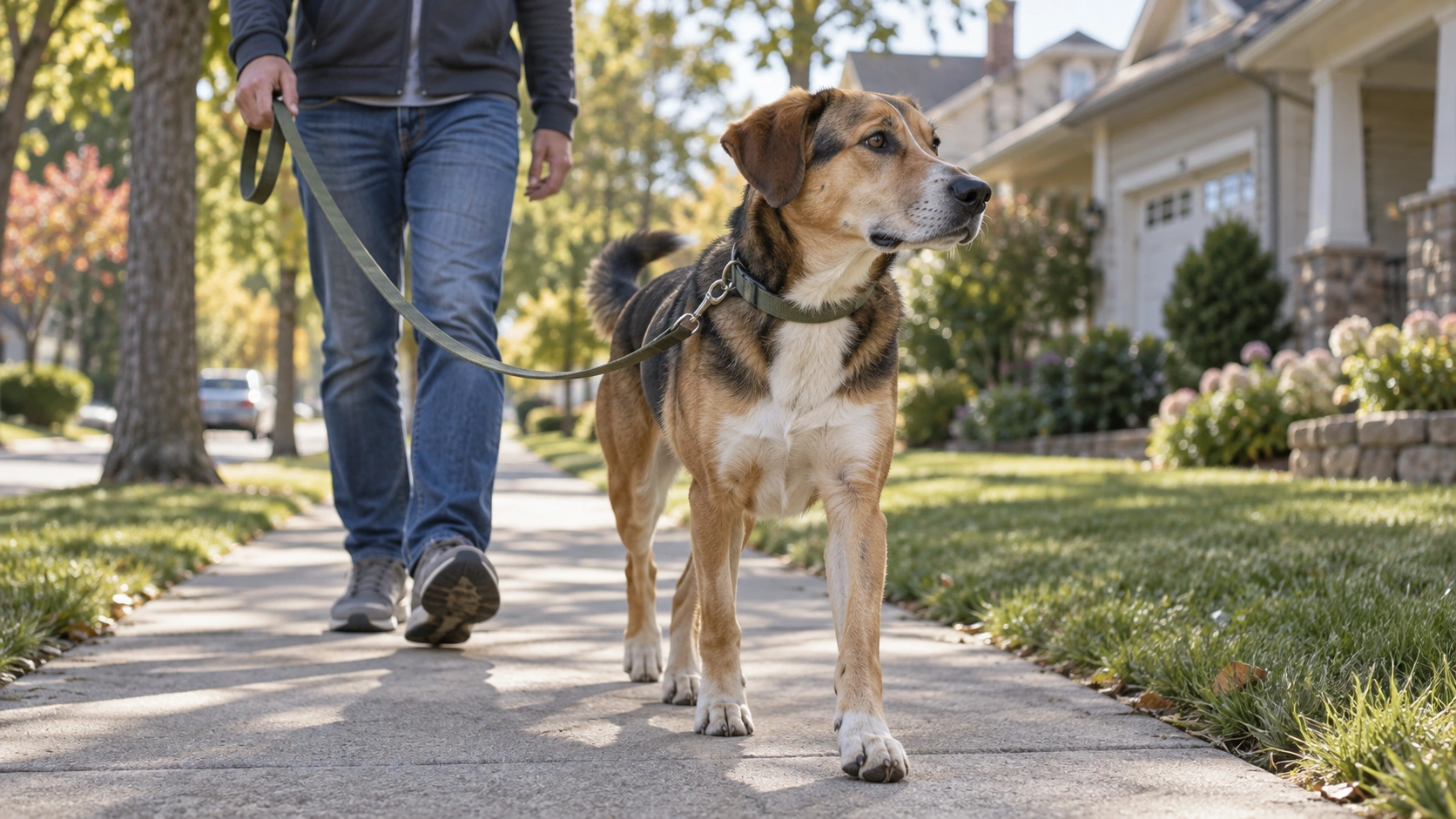 Young adult dog developing social maturity around 2 years old