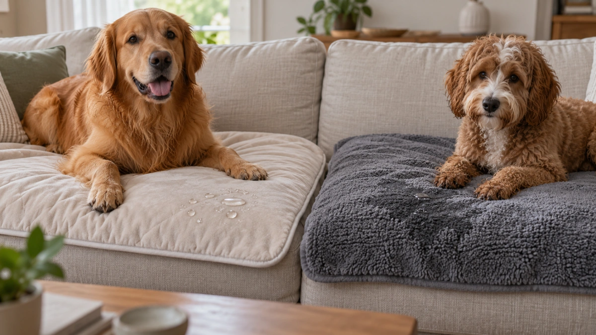 Waterproof and absorbent dog couch blankets compared