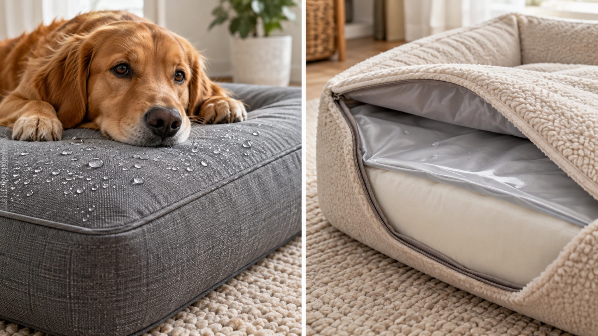 Waterproof and water resistant dog bed materials compared