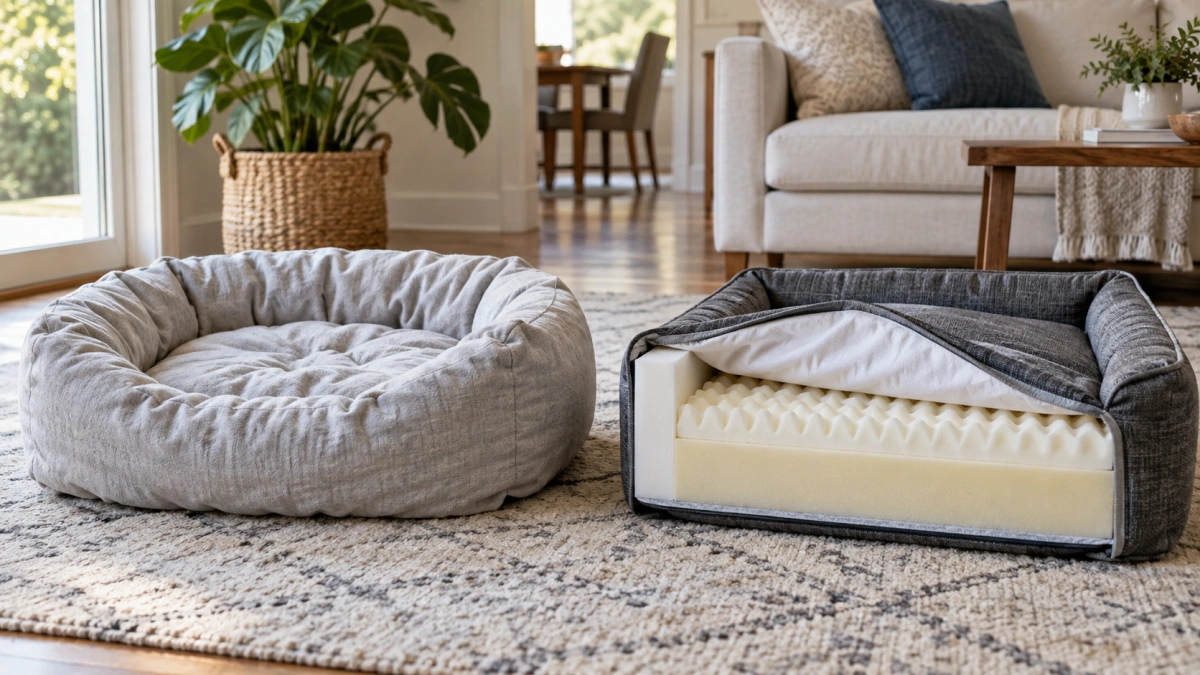 Whole washable dog bed compared with a removable cover dog bed